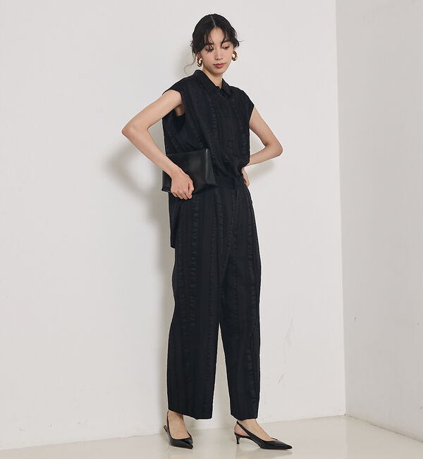 qualite「【セットアップ対応】キュプラストライプスキッパーシャツ」|シャツ・ブラウス|