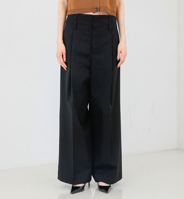 qualite「TCツイルWループタックワイドパンツ」|その他|