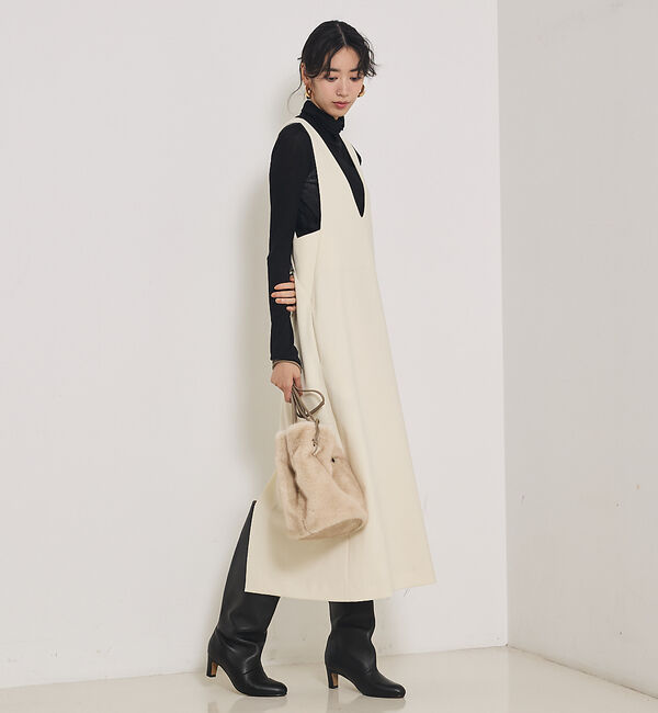 qualite「【オールシーズン大活躍】ナローロングワンピース」|ワンピース|