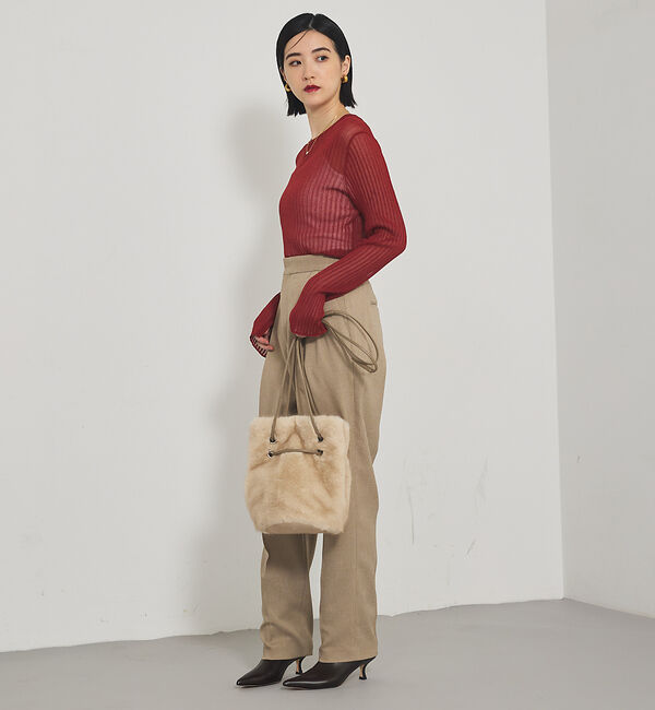 qualite「【セットアップ対応】ツイードタックテーパード」|その他|