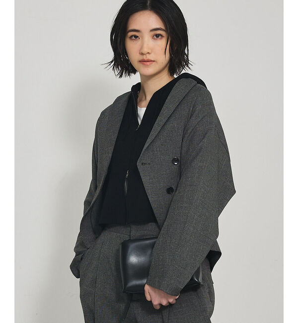 qualite「【セットアップ対応】ツイードカーデジャケット」|その他|グレー