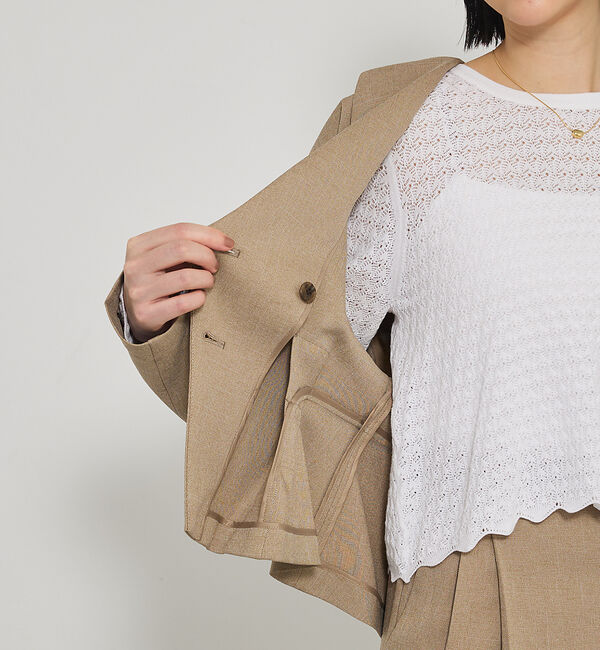 qualite「【セットアップ対応】ツイードカーデジャケット」|その他|