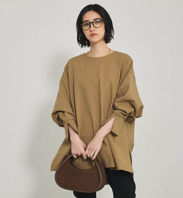 qualite「【大人の上品な抜け感】ツイルダンボールプルオーバー」|Tシャツ・カットソー|