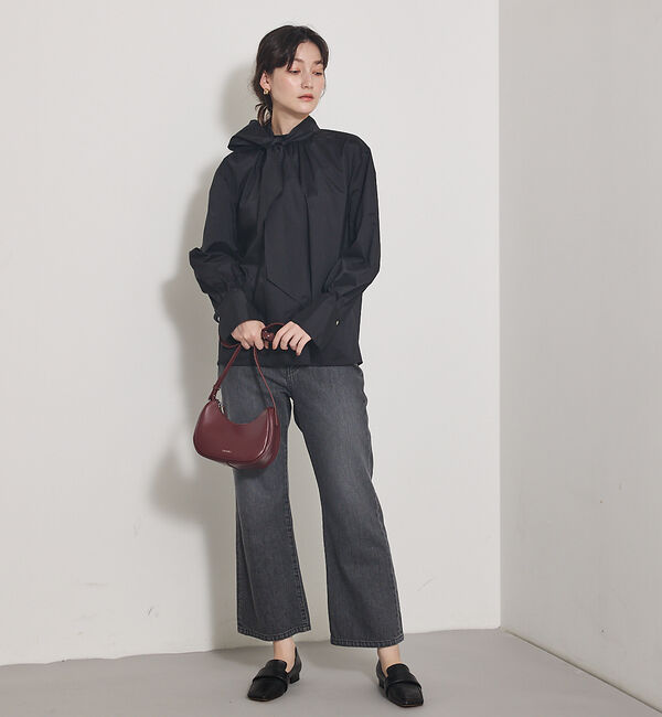 qualite「【Can Cam掲載】タフタボウタイブラウス/ボウタイ取り外し可能」|シャツ・ブラウス|