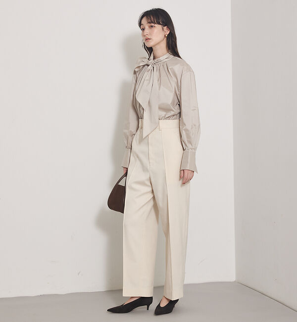 qualite「【Can Cam掲載】タフタボウタイブラウス/ボウタイ取り外し可能」|シャツ・ブラウス|