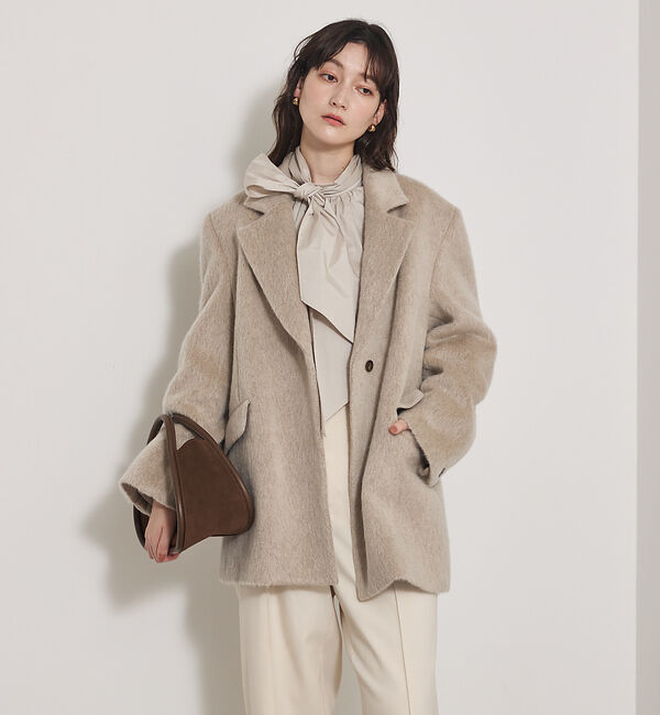 qualite「【Can Cam掲載】タフタボウタイブラウス/ボウタイ取り外し可能」|シャツ・ブラウス|