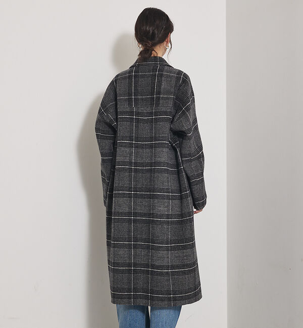 qualite「ウールチェックチェスターコート」|その他|