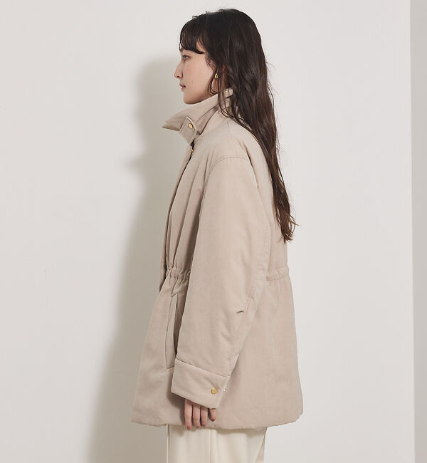 qualite「【軽やかでほどよい暖かさ】ピーチパデッドブルゾン」|ブルゾン・スタジャン|