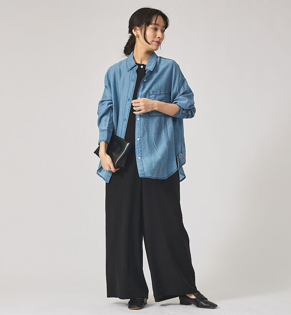 qualite「シアーデニムライクシャツ」|シャツ・ブラウス|