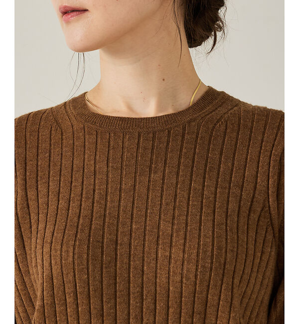 qualite「ご好評につき再入荷！【新色追加！25AW】アシメスヌードリブニット/スヌード取り」|ニット・セーター|