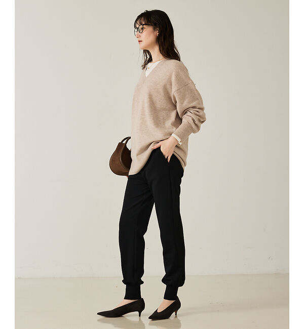 qualite「ウールVネックプルオーバー」|ニット・セーター|