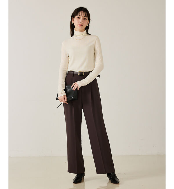 qualite「シルクMIXテレコプルオーバー」|ニット・セーター|