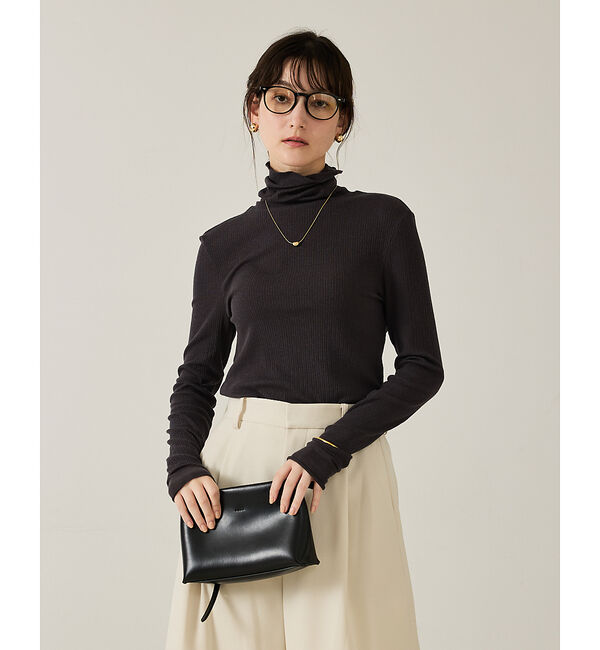 qualite「シルクMIXテレコプルオーバー」|ニット・セーター|