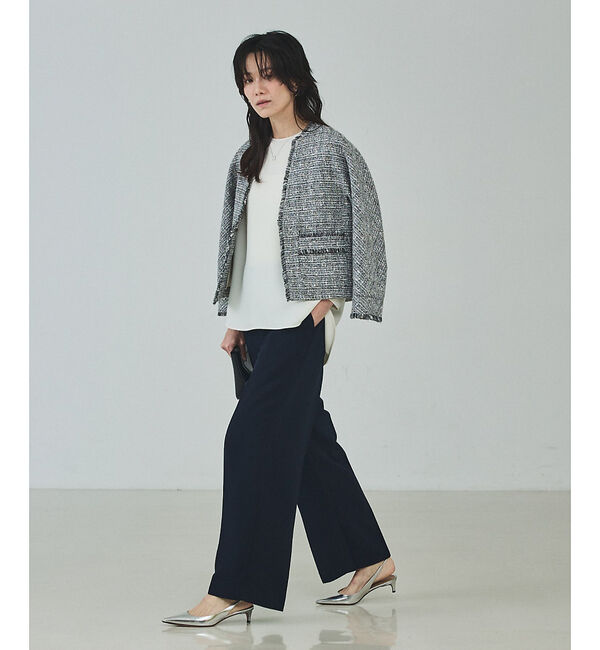 qualite「【シワになりにくい】ライトダブルクロスベンツパンツ」|その他|