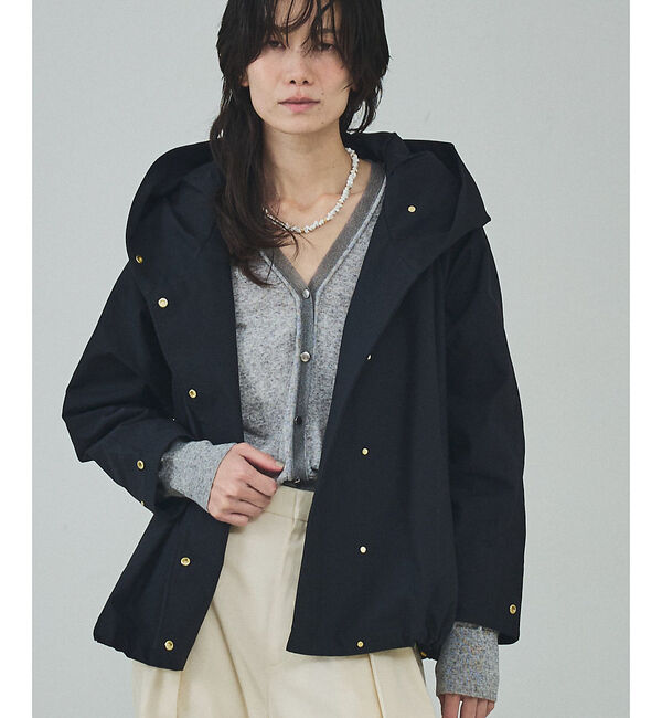 qualite「大好評につき予約開始！【小顔効果抜群！大人のフードブルゾン】タスランストレッチフ」|ブルゾン・スタジャン|