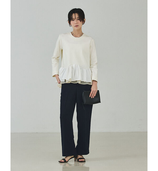 qualite「タフタコンビプルオーバー」|シャツ・ブラウス|