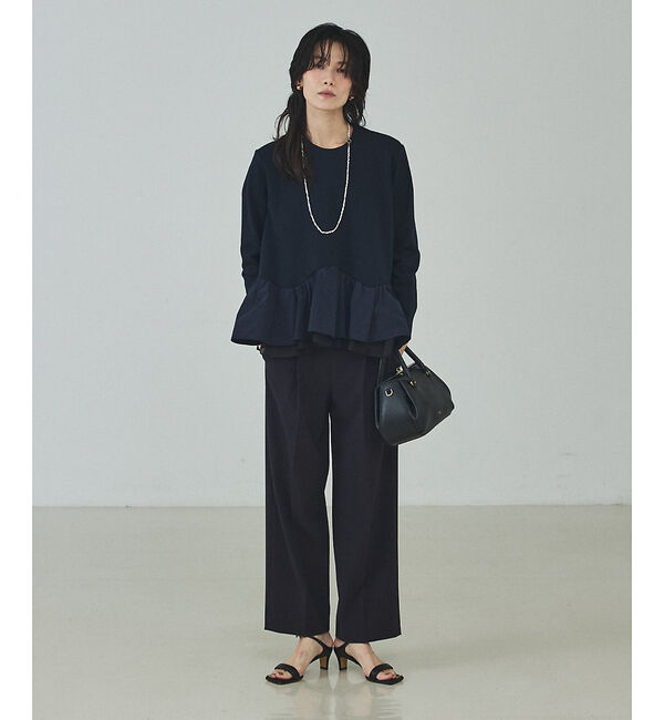 qualite「タフタコンビプルオーバー」|シャツ・ブラウス|