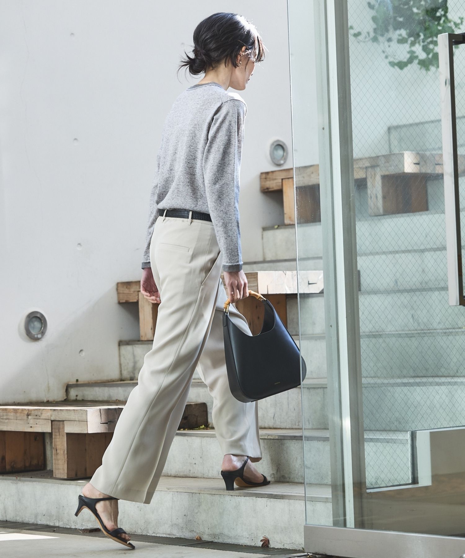 qualite「シアーミックスニットプルオーバー」|Tシャツ・カットソー|