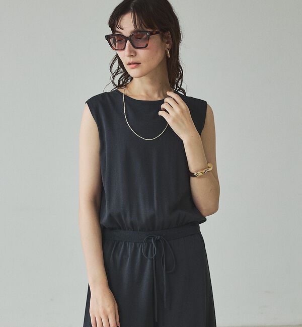 qualite「【接触冷感】レーヨンストレッチオールインワン」|オールインワン|