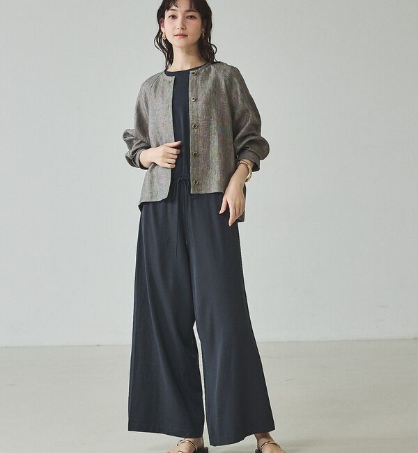 qualite「【接触冷感】レーヨンストレッチオールインワン」|オールインワン|