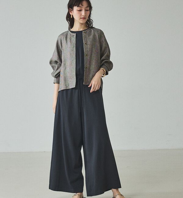 qualite「【接触冷感】レーヨンストレッチオールインワン」|オールインワン|