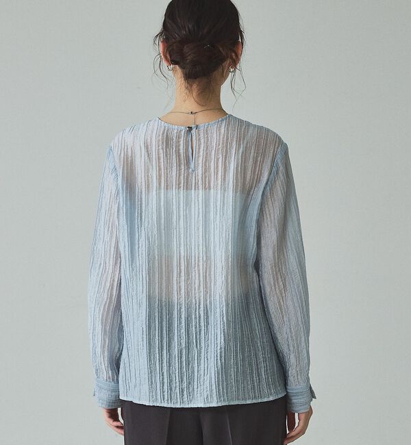 qualite「シアークレープブラウス」|シャツ・ブラウス|