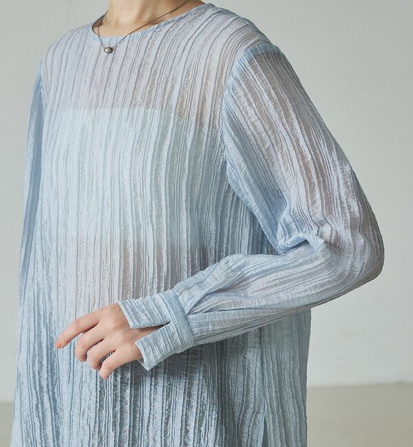 qualite「シアークレープブラウス」|シャツ・ブラウス|