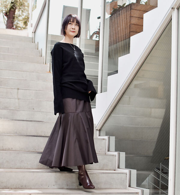 AU BANNISTER「【最高ブーツ/ 5.5cmヒール】スクエアトゥブーツ」|ショートブーツ|