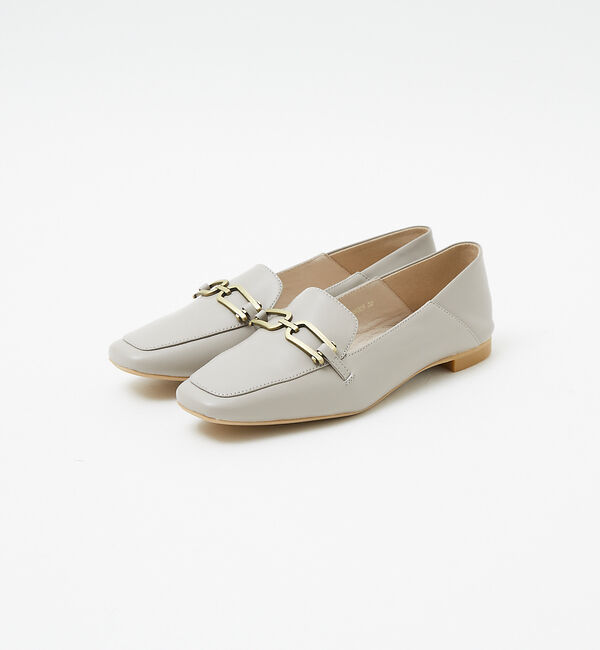 AU BANNISTER「バブーシュビットモカスクエアローファー」|ローファー|グレー