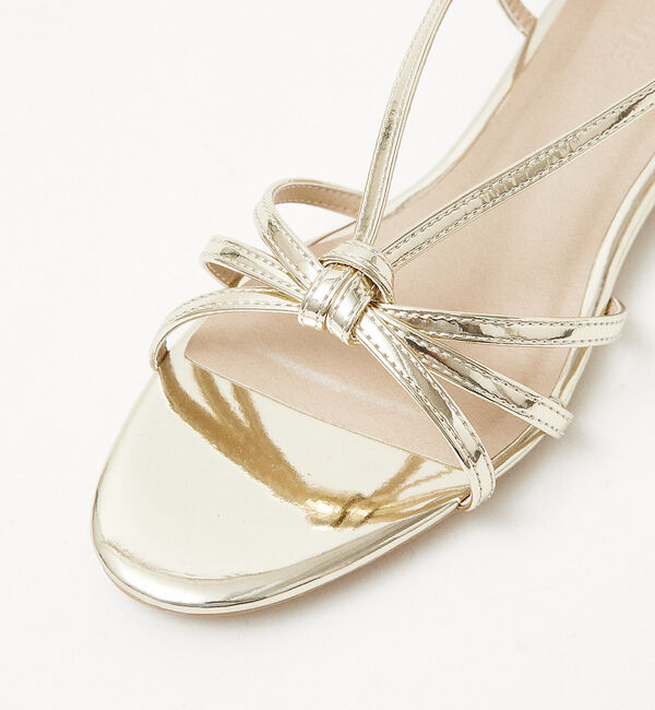 AU BANNISTER「【LAROUTE】メタリックストラップサンダル」|サンダル|