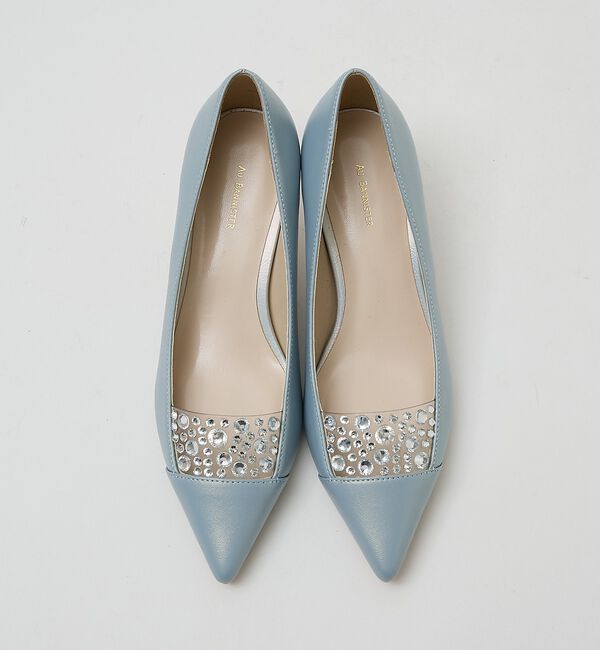 AU BANNISTER「ラインストーンパンプス」|パンプス|ライトブルー