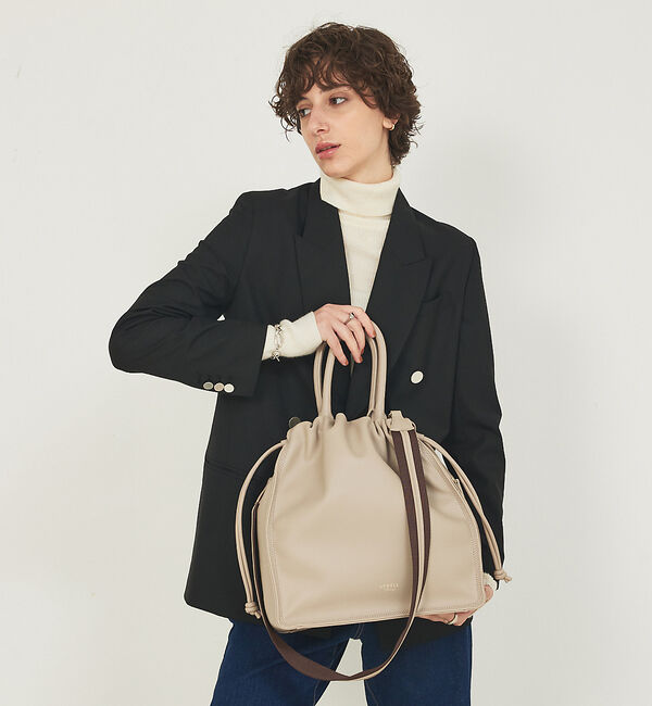 LOWELL things「Poche/ドローストリングトートＬ」|トートバッグ|ベージュ