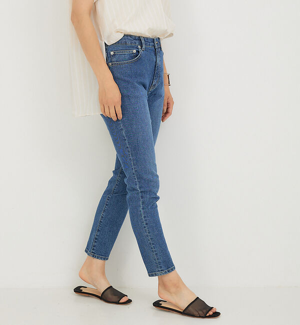 abahouse mavie「【感嘆】スリムテーパードデニム」|デニム|ブルー