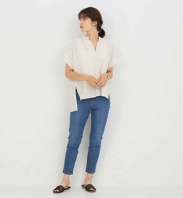 abahouse mavie「【感嘆】スリムテーパードデニム」|デニム|