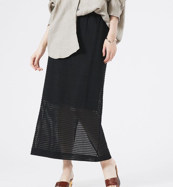 abahouse mavie「メッシュタイトスカート」|スカート|