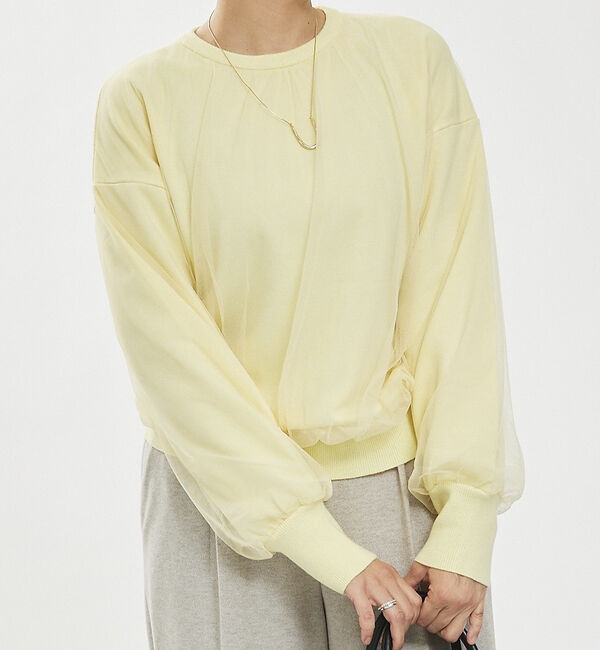 abahouse mavie「チュールニットプルオーバー」|ニット・セーター|