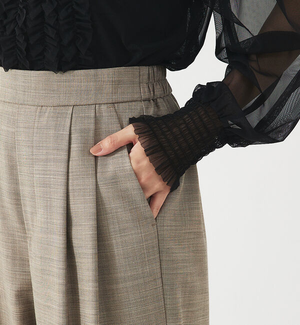 abahouse mavie「【LEE掲載・セットアップ対応】メランジ調ストレートパンツ/リネンライクタックス」|その他|
