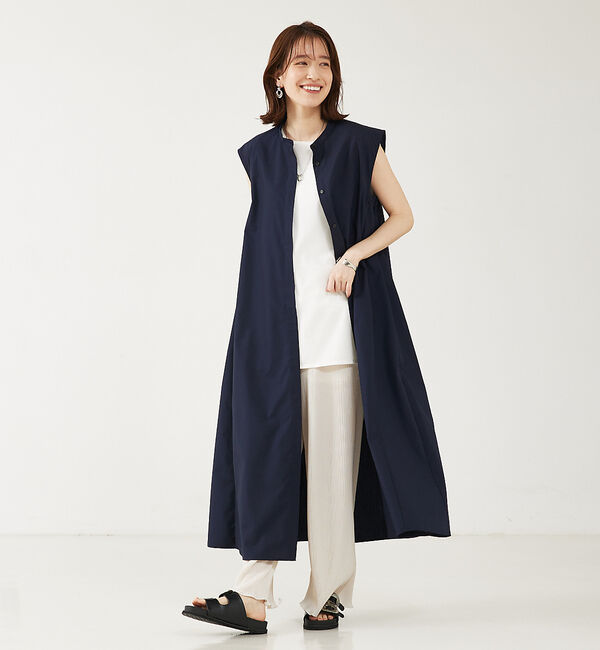 abahouse mavie「【大人のいちまんワンピ】ブロードノースリシャツワンピ」|ワンピース|