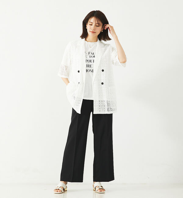 abahouse mavie「半袖レースジャケット」|その他|