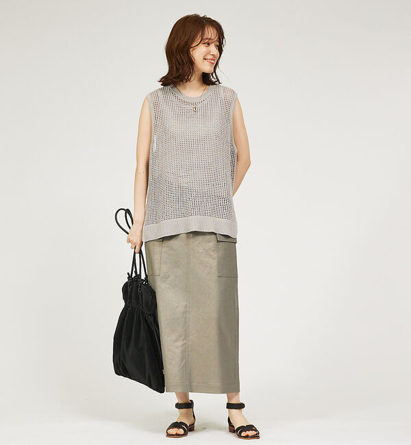 abahouse mavie「メッシュニットノースリプルオーバー」|ニット・セーター|