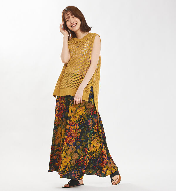 abahouse mavie「メッシュニットノースリプルオーバー」|ニット・セーター|