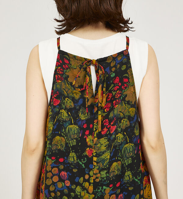 abahouse mavie「【大人のいちまんワンピ】プリント＆ベロアキャミワンピ」|ワンピース|