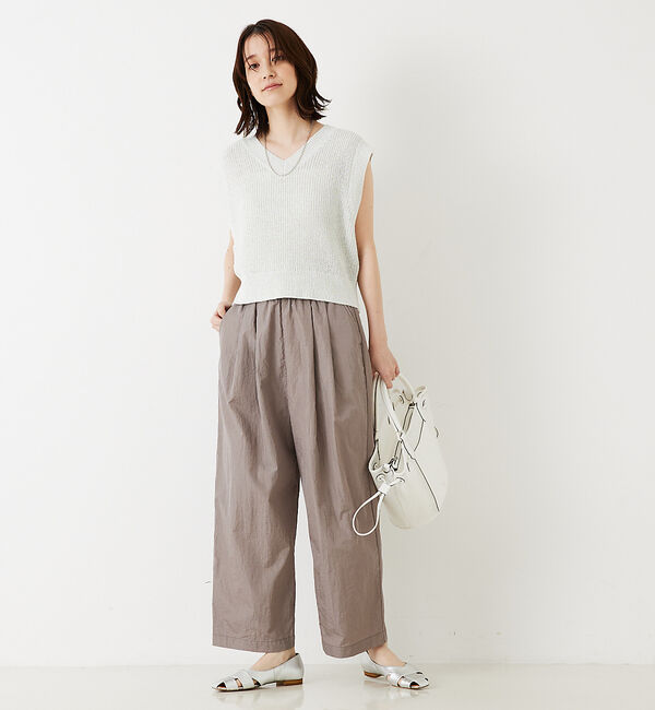 abahouse mavie「片畦ノースリーブ2WAYニット」|ニット・セーター|