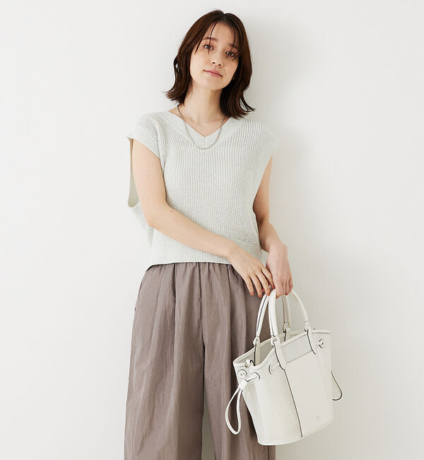 abahouse mavie「片畦ノースリーブ2WAYニット」|ニット・セーター|