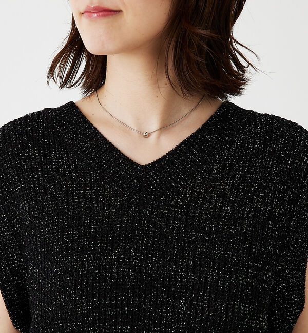 abahouse mavie「片畦ノースリーブ2WAYニット」|ニット・セーター|