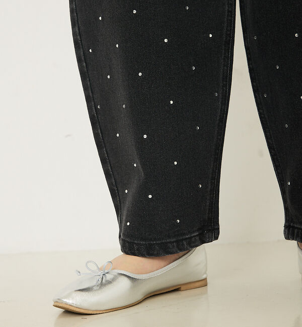 abahouse mavie「オリジナルカーブデニム（ラインストーン付き）」|デニム|