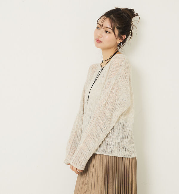 abahouse mavie「モヘアライクシアーニット」|ニット・セーター|