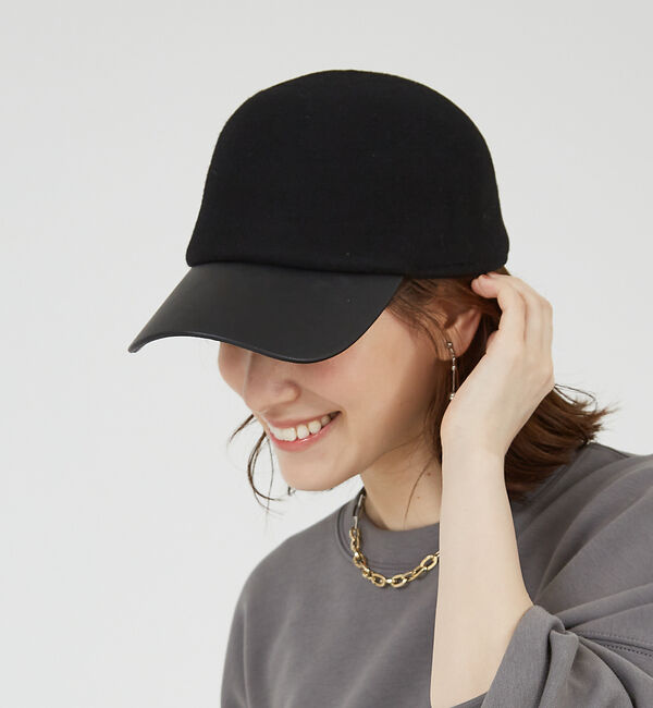abahouse mavie「フェルトコンビキャップ」|その他|ブラック