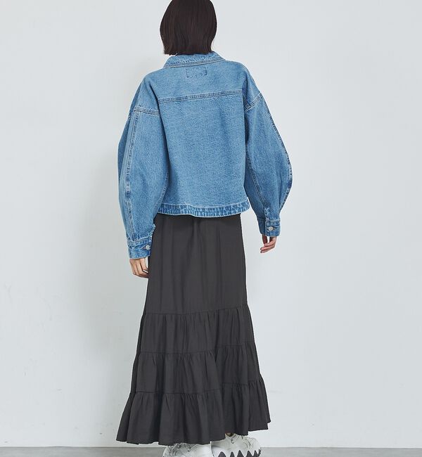 abahouse mavie「【オリジナル】デニムショートジャケット/バルーン袖/長袖/羽織/春服」|その他|