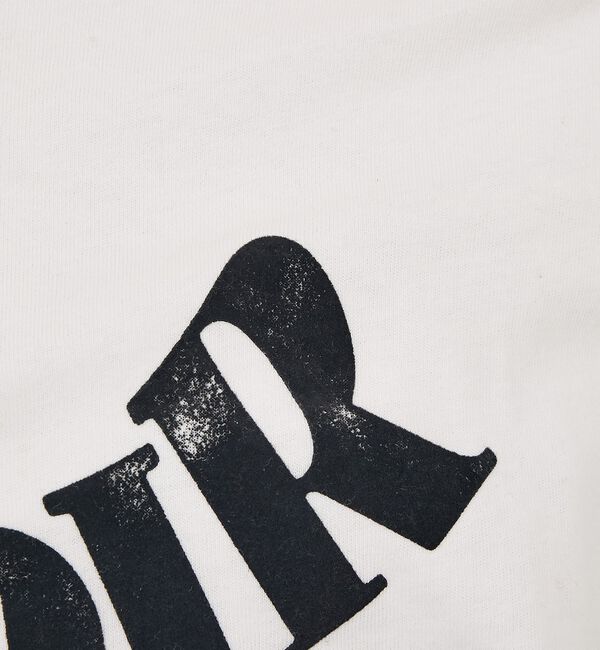 abahouse mavie「【コットン100％】甘編み天竺フロッキープリントTシャツ/半袖/夏服/ロゴT」|Tシャツ・カットソー|